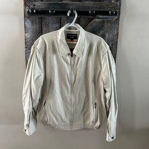 Men's Dockers Full Zipper Jacket Beige - Size Large